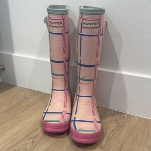 Hunter Multicolor Plaid Rain Boots